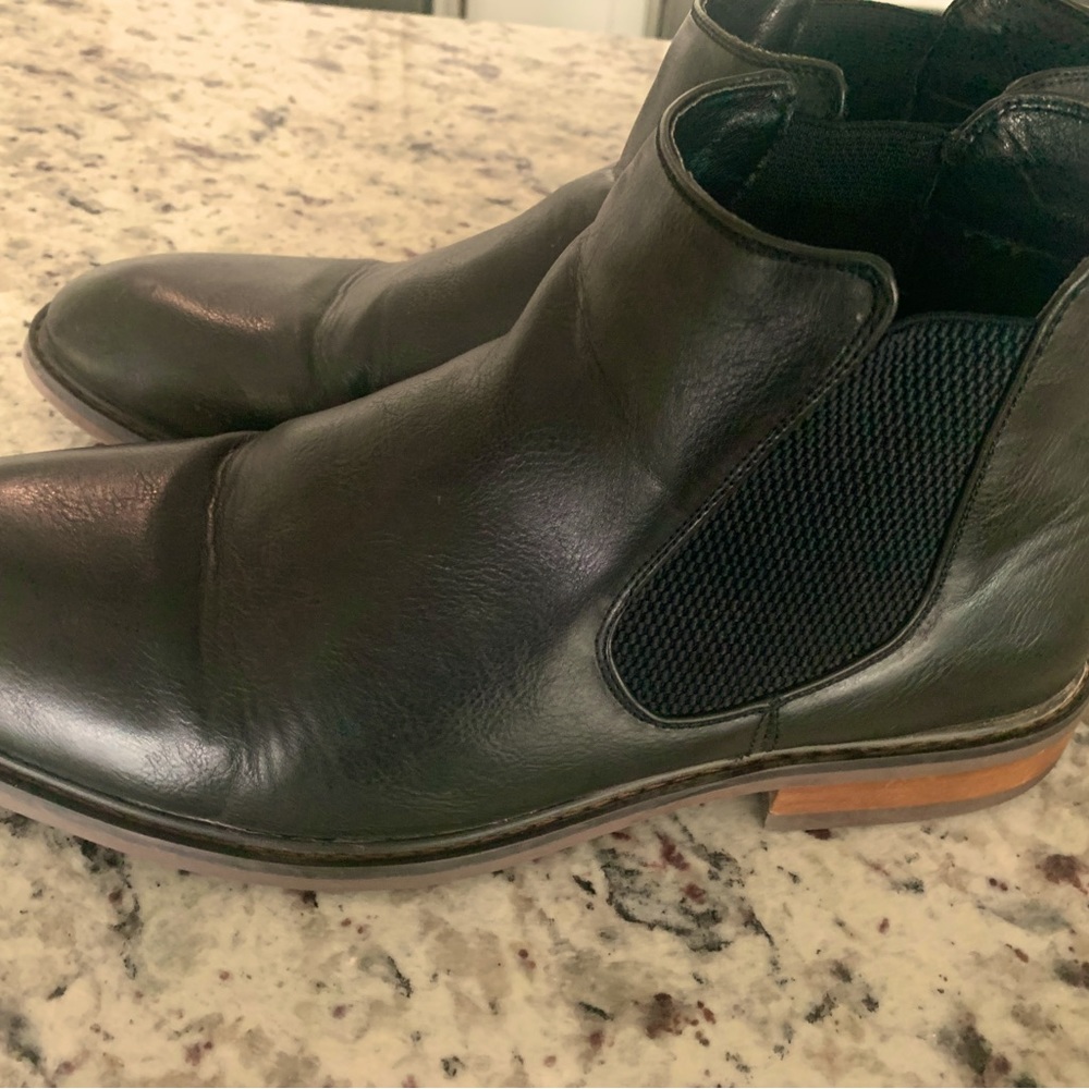 Curt & Larson Men's Black Synthetic Leather Portland Chelsea Boots Shoes Sz 12